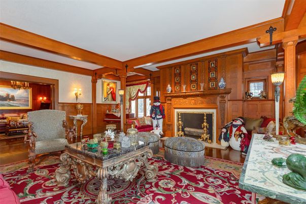 Fireplace, Interior, Living room, Wood Texture Flooring, Wooden Walls