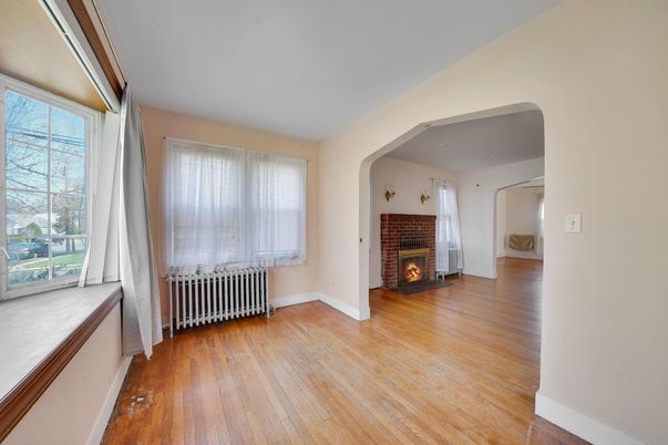 Empty room, Fireplace, Interior, Wood Texture Flooring