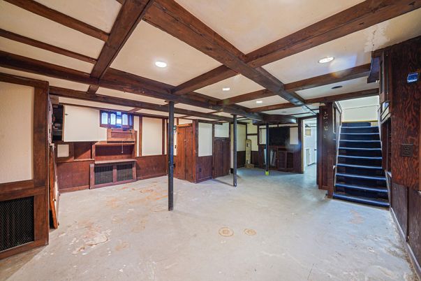 Interior, Recessed Lighting, Wooden Beams