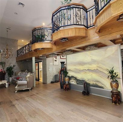 Chandelier, Interior, Recessed Lighting, Wood Texture Flooring