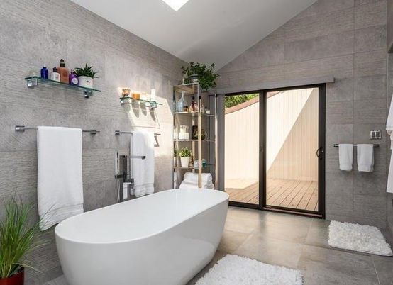 Bathroom, Free Standing Baths, Glass Shower, Interior