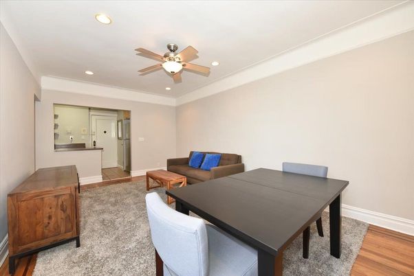 Dining room, Interior, Living room, Recessed Lighting, Wood Texture Flooring