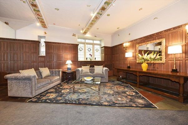 Interior, Living room, Recessed Lighting, Wood Texture Flooring, Wooden Walls