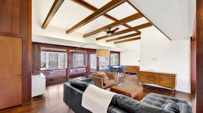 Dining room, Interior, Living room, Wooden Beams, Wood Texture Flooring