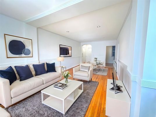 Dining room, Interior, Living room, Recessed Lighting, Wood Texture Flooring