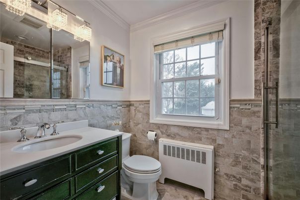Bathroom, Glass Shower, Interior, Stone Walls
