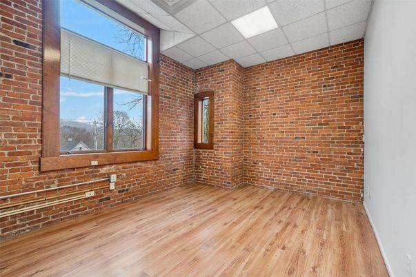 Empty room, Interior, Stone Walls, Wood Texture Flooring