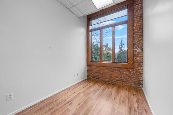 Empty room, Interior, Stone Walls, Wood Texture Flooring