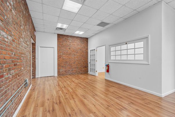 Empty room, Interior, Stone Walls, Wood Texture Flooring