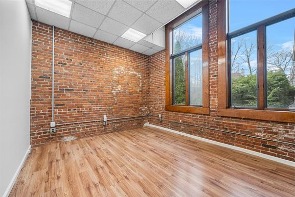 Empty room, Interior, Stone Walls, Wood Texture Flooring