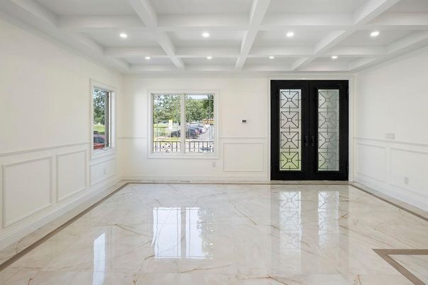 Empty room, Interior, Marble, Recessed Lighting