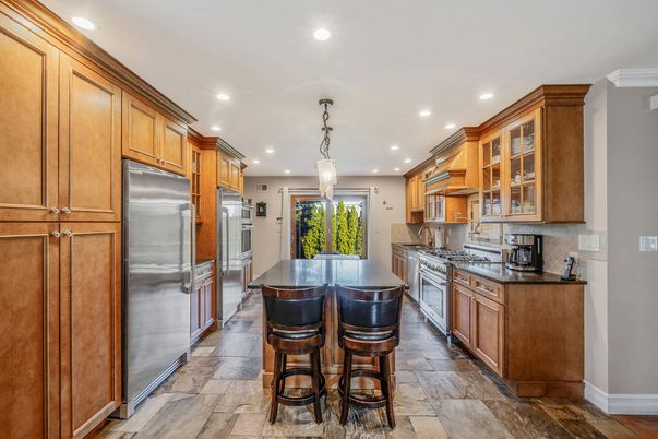 Interior, Kitchen, Pendant Lights, Recessed Lighting, Stainless Steel Appliances