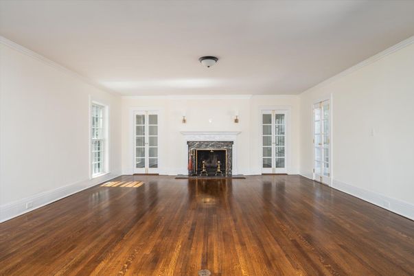Empty room, Fireplace, Interior, Wood Texture Flooring