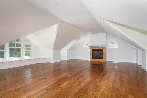 Empty room, Fireplace, Interior, Wood Texture Flooring