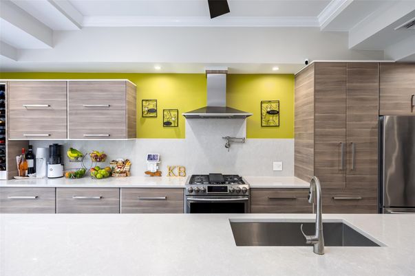 Interior, Kitchen, Recessed Lighting, Stainless Steel Appliances
