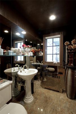 Bathroom, Dual Sink Vanities, Interior, Recessed Lighting