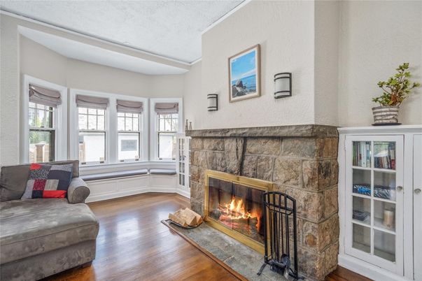 Fireplace, Interior, Wood Texture Flooring