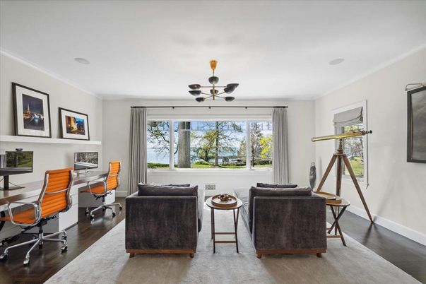 Home Office, Interior, Living room, Pendant Lights, Wood Texture Flooring