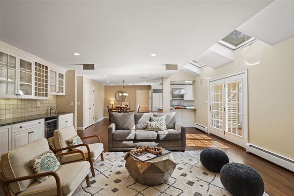 Dining room, Interior, Kitchen, Living room, Pendant Lights, Recessed Lighting, Wood Texture Flooring