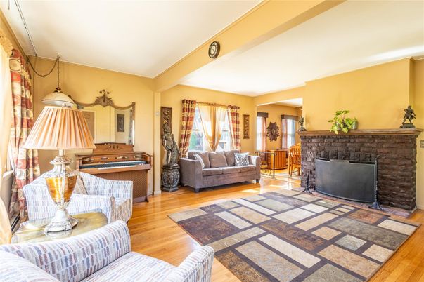 Fireplace, Interior, Living room, Piano, Wood Texture Flooring