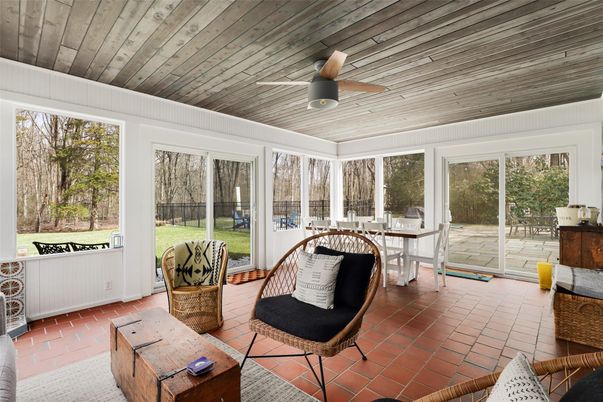Dining room, Interior, Sun Room, Wooden Ceilings
