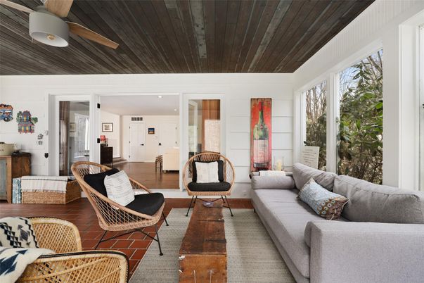 Interior, Living room, Recessed Lighting, Wooden Ceilings