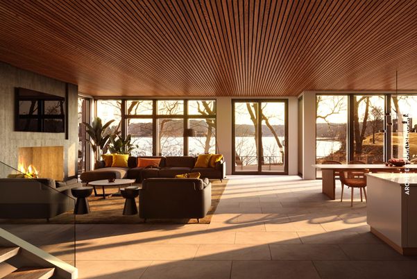 Fireplace, Interior, Living room, Wooden Ceilings