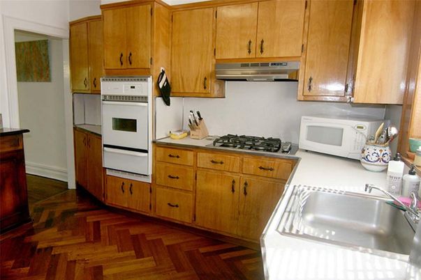 Interior, Kitchen, Wood Texture Flooring