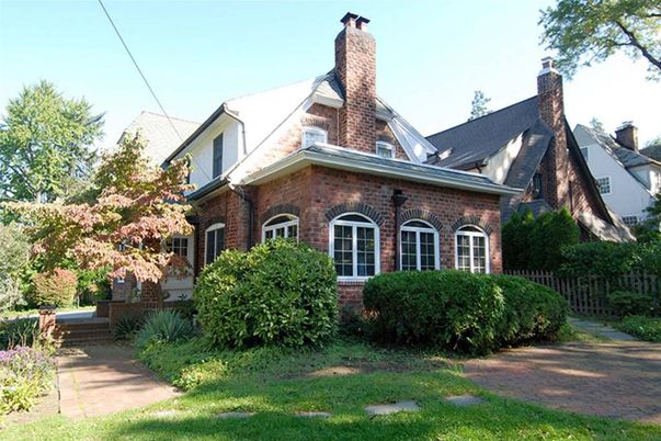 Exterior, Facade, Brick Facade, Tudor Revival