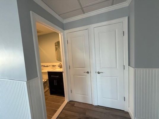 Bathroom, Interior, Wood Texture Flooring