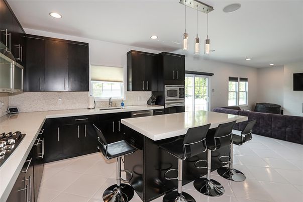Interior, Kitchen, Pendant Lights, Recessed Lighting, Stainless Steel Appliances