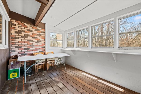 Dining room, Interior, Stone Walls, Wood Texture Flooring
