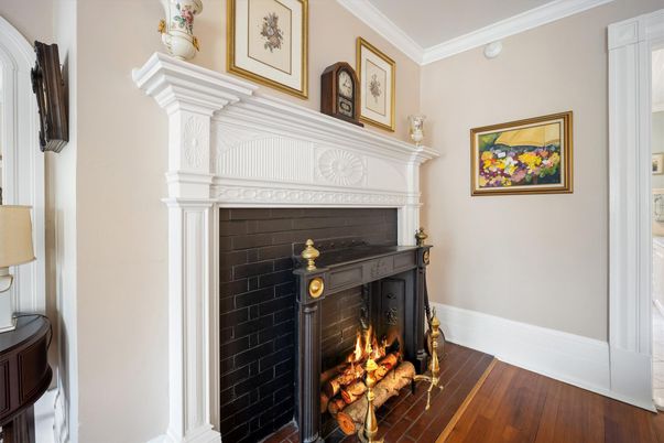 Fireplace, Interior, Wood Texture Flooring