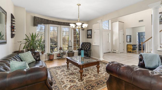 Chandelier, Interior, Living room, Wood Texture Flooring