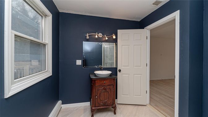 Bathroom, Interior, Wood Texture Flooring