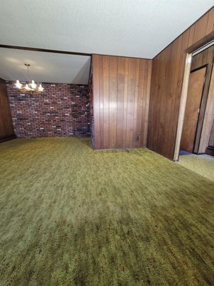 Chandelier, Empty room, Interior, Wooden Walls