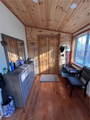Interior, Recessed Lighting, Wooden Ceilings, Wood Texture Flooring, Wooden Walls