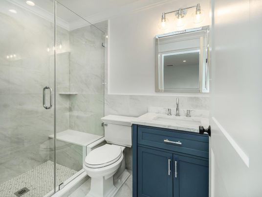 Bathroom, Glass Shower, Interior, Marble, Marble Walls