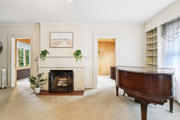Fireplace, Interior, Piano