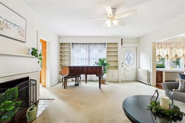 Fireplace, Interior, Piano