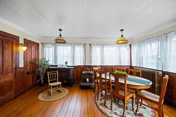 Dining room, Interior, Wood Texture Flooring
