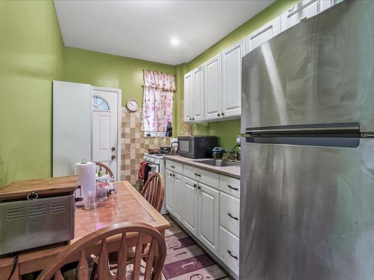 Dining room, Interior, Kitchen, Recessed Lighting, Wood Texture Flooring