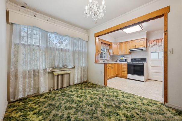 Chandelier, Interior, Kitchen, Stainless Steel Appliances
