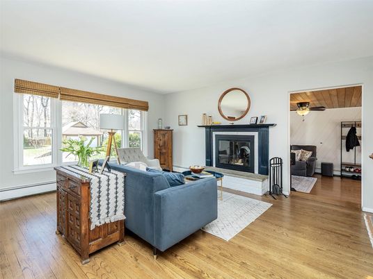 Fireplace, Interior, Living room, Wood Texture Flooring
