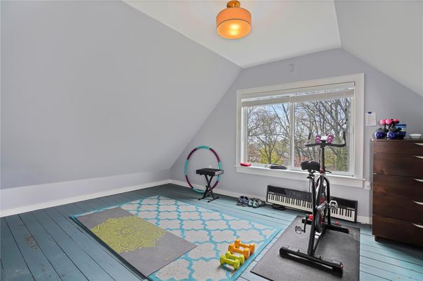 Fitness Equipment, Interior, Wood Texture Flooring