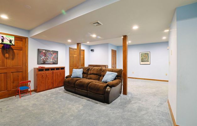 Interior, Living room, Recessed Lighting