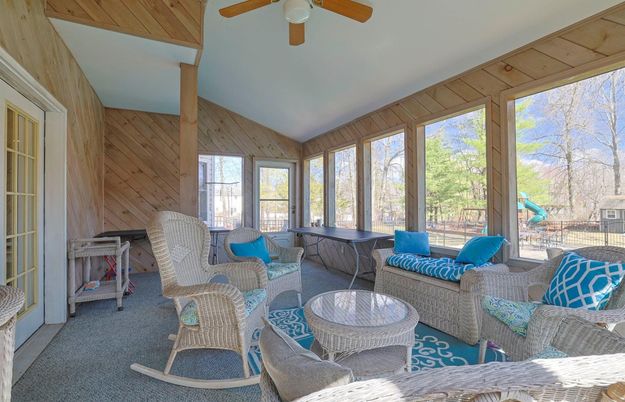 Interior, Living room, Sun Room, Wooden Walls