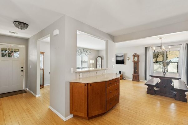 Chandelier, Interior, Wood Texture Flooring