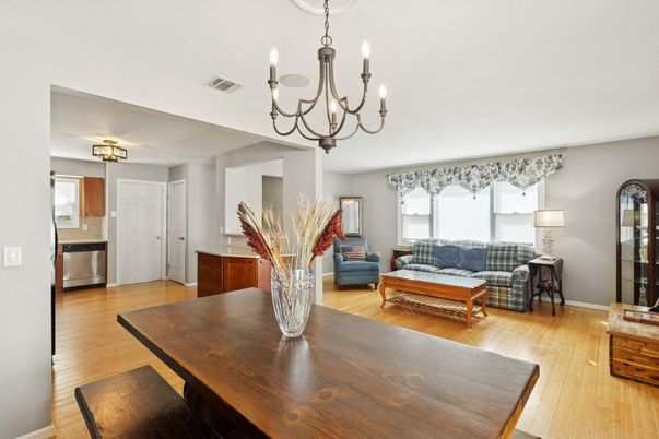 Chandelier, Dining room, Interior, Living room, Wood Texture Flooring