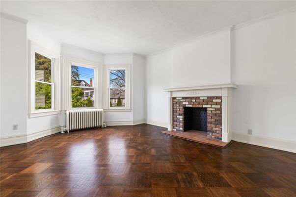 Empty room, Fireplace, Interior, Wood Texture Flooring